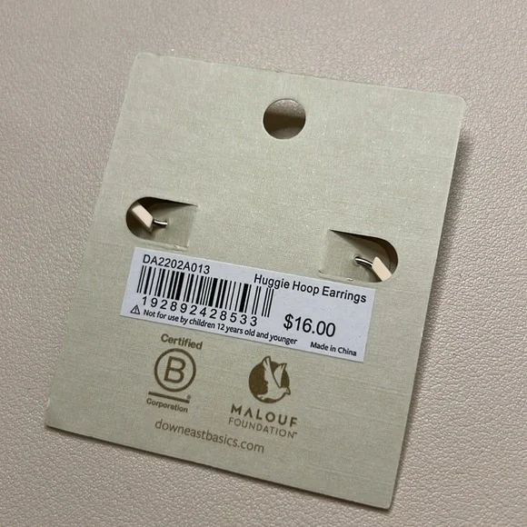 Downeast Cream Geometric Earrings New - Picture 2 of 2